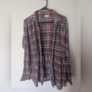 Columbia Women's Flannel Button Down‎ Top Size L